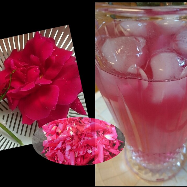 『無農薬で育った食用薔薇』で作る薔薇の炭酸ジュース
